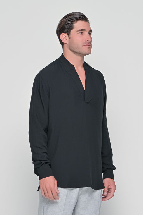 Notched Neck Shirt